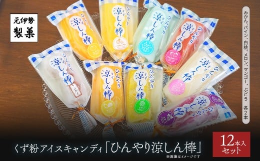 くず粉アイスキャンディ「ひんやり涼しん棒」12本セット【ふるさと納税 お菓子 アイスキャンディ くず粉 アイス 京都府 福知山市】 FCDC006