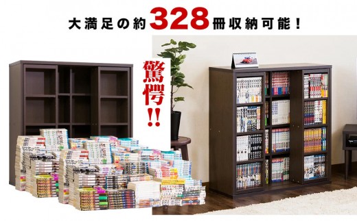 スライド本棚 ダブル ブラウン AKU100549812 876496 - 和歌山県海南市