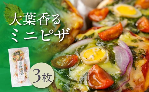 豊橋大葉のええじゃないかピザ 豊橋産 大葉ミニピザ 冷凍ピザ 国産小麦 米粉 チーズ 手作り 惣菜 国産野菜 個包装 簡単調理 おつまみ 軽食 ギフト 贈答 冷凍食品 2258375 - 愛知県豊橋市