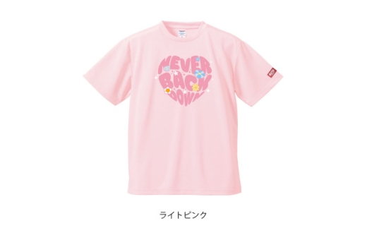 JTTA公認　卓球ユニフォーム＜男女兼用(ドライ):150サイズ＞ネバーバックダウンA　ライトピンク【1658757】