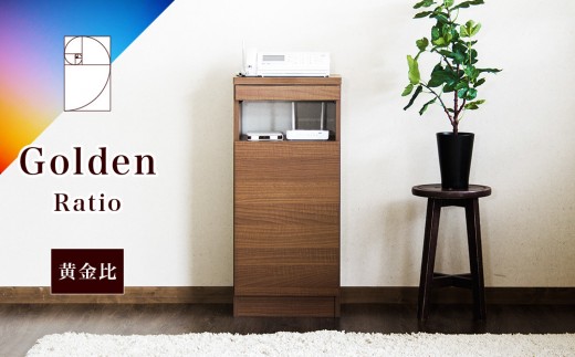 【完成品】ゴールデンFAX台 扉1枚タイプ ウォールナット AKU101747701 676001 - 和歌山県海南市