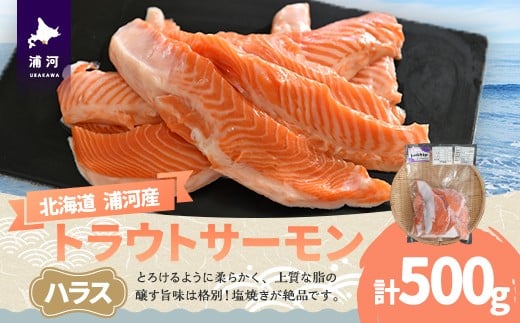 一尾からわずかしか取れなく、特に脂がのった部位「ハラス」を食べ応えたっぷりの500gでお届けします。