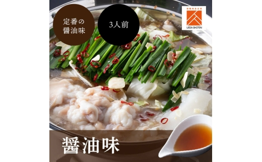「上田商店」博多もつ鍋セット(醤油/3人前) 吉富町/株式会社吉浦コーポレーション [BGAD057]