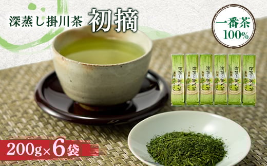 静岡・深蒸し掛川茶(一番茶100%)200g×6袋(1.2kg)セット(静岡県掛川産)【1091795】 2068136 - 静岡県掛川市