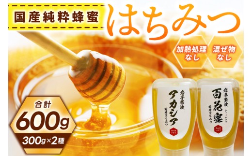 純粋はちみつ 300g×2本（アカシア・百花蜜） (ES001)