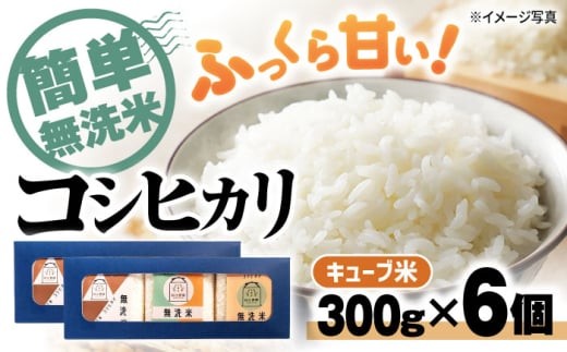 コシヒカリ 無洗米 キューブ 2合[300g×6個] 長浜市/阿辻農園[AQAW009] コシヒカリ こしひかり 無洗米 真空パック 米 お米 小分け 魚のゆりかご水田 長浜市産 こめ 玄米 白米 精米 お米 新米 食品 ふるさと納税 国産 炊きたて 米ギフト もちもち ブランド米 食卓 美味しい 産地直送 節約 人気