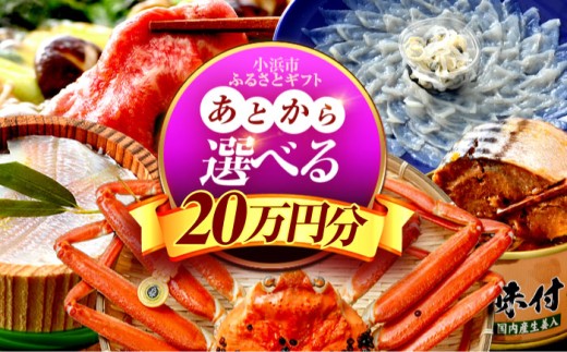 [あとから選べる] 福井県小浜市ふるさとギフト 20万円分 海産物 箸 お米 スイーツ あとから ギフト [BFDV019]