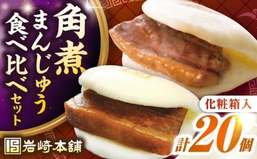 長崎角煮まんじゅう10個(箱)・大とろ角煮まんじゅう10個(箱)[壱岐市][岩崎本舗]冷凍 豚 豚角煮 角煮饅頭 簡単調理 お取り寄せ 