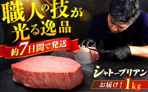【博多和牛】ヒレ シャトーブリアン 200g×5枚 ステーキ 牛肉 牛ステーキ ステーキ肉 ステーキ シャトーブリアン ヒレ ヒレステーキ 肉 博多和牛ステーキ 赤身ステーキ スピード配送 広川町 / 久田精肉店株式会社 [AFBV028]