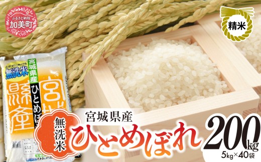 【先行予約】 令和7年度産 無洗米 宮城 ひとめぼれ 200kg ( 5kg × 40袋 ) | 菅原精米工業 宮城県 加美町 sw-hb200-mu-r7| ヒトメボレ 米 お米 コメ ごはん 2259282 - 宮城県加美町