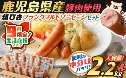 【 期間限定 生活応援 】＜選べる＞訳あり粗びきフランクフルトソーセージセット　K161-002_SKU_cp