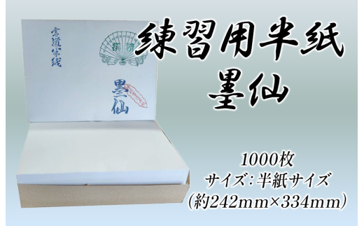 練習用半紙 墨仙