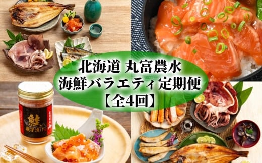 50-81 【北海道】丸富農水海鮮バラエティ定期便【全4回】