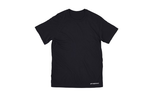 0044-015 R×L（アールエル） メリノウール ウルトラライト ユニ Tシャツ（ユニセックス）ブラック Oサイズ