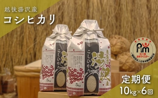 令和7年産【白米10kg/6回定期便】「五つ星お米マイスター」の精米 10kg(5kg×2)×6【湯沢産コシヒカリ】