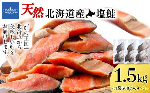 北海道産 塩サケ切り身 1.5kg しゃけ サケ 海鮮 魚 切り身 2261572 - 北海道天塩町