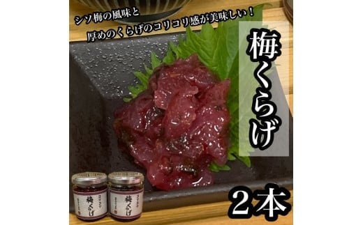 梅くらげ 2本【くらげ 珍味 おつまみ 梅しそ 惣菜 海鮮 塩辛 珍味 お取り寄せ 御中元 お中元 お歳暮 父の日 母の日 贈り物 日本酒 焼酎】【神奈川県小田原市早川】 2260244 - 神奈川県小田原市