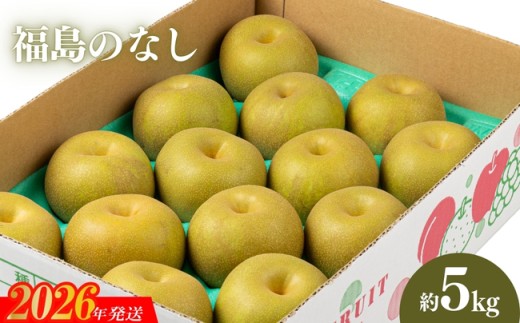 No.2043 【2026年発送　先行予約】福島のなし　約５kg（幸水または豊水） 281181 - 福島県福島市