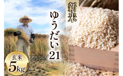 米 令和7年 ゆうだい21 玄米 5kg [穂足農園 山梨県 韮崎市 20745227] お米 玄米 ご飯 ごはん こめ コメ 美味しい 5キロ
