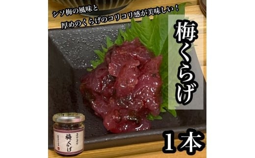 梅くらげ 1本【くらげ 珍味 おつまみ 梅しそ 惣菜 海鮮 塩辛 珍味 お取り寄せ 御中元 お中元 お歳暮 父の日 母の日 贈り物 日本酒 焼酎】【神奈川県小田原市早川】 2260243 - 神奈川県小田原市