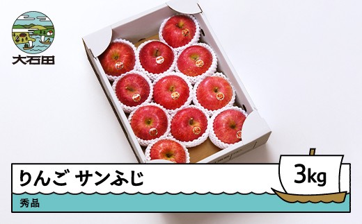 りんご サンふじ 約3kg 2025年産 令和7年産 果物 フルーツ 山形県 ry-risfx3000 2202224 - 山形県大石田町