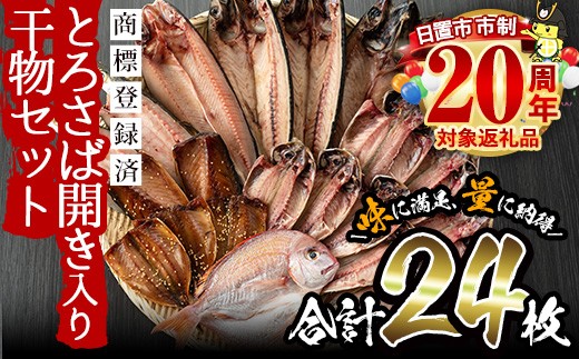 No.203-A  旬の厳選！干物詰合せ(計24枚) 干物 あじ アジ 詰め合わせ セット 魚 魚介 魚介類 ひもの【みのだ食品】