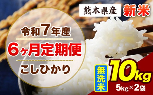 【6ヶ月定期便】令和7年産 定期便 こしひかり 10kg 新米 無洗米 阿蘇 うぶやま 米 定期便 熊本県産 ふるさと納税 精米 ひの 米 こめ ふるさとのうぜい コシヒカリ コメ お米 おこめ《申込み翌月から出荷》