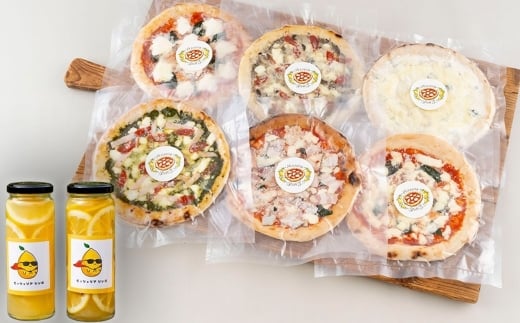 ミシュラン掲載PIZZA全部入り6枚セットと佐世保オーガニックレモネードシロップの素のセット
