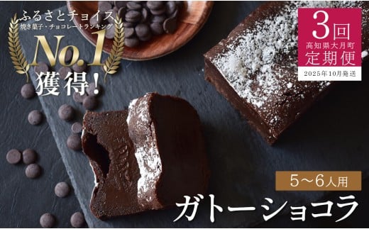 【定期便 3回】ガトーショコラ （年内にお届け） 2262767 - 高知県大月町