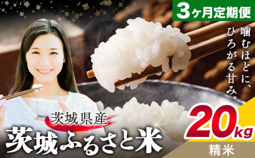 米 茨城 ふるさと米 精米 20kg 5kg×4袋 3回お届け 定期便《お申し込み月の翌月から出荷開始》茨城県 結城市 米 国産 お米 おこめ お弁当 おにぎり【茨城県共通返礼品】