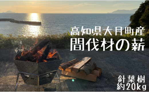 【高知県 大月町産】針葉樹の薪（ヒノキ・スギ・マツ）20kg/約35cm 