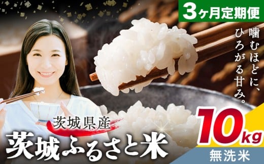 米 茨城 ふるさと米 無洗米 10kg 5kg×2袋 3回お届け 定期便《お申し込み月の翌月から出荷開始》茨城県 結城市 米 国産 お米 おこめ お弁当 おにぎり【茨城県共通返礼品】