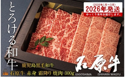 2474 《2026年1～3月に配送！》世界が絶賛した“とろける和牛”幻の石原牛 赤身・霜降り食べ比べ焼肉300g ( 鹿児島黒毛和牛 ブランド牛 牛肉 ビーフ こだわり プレミアム オメガ３脂肪酸 贈答 ギフト 徳之島 奄美 鹿児島 美味しい 赤身 霜降り 脂身 ステーキ 焼肉 BBQ 世界基準 石原PRO 年末発送 )