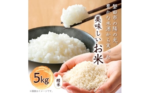 お米(精米)　5kg　磐田市産　磐田市の陽の光、豊かな水源から実った美味しいお米【1614737】