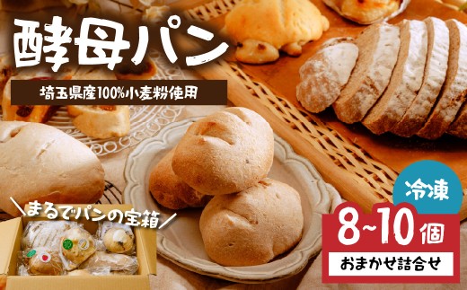 冷凍パン 自然酵母パン おまかせセット 8～10個 | パン ぱん 冷凍 酵母パン 国産小麦 ライ麦パン 安心 安全 手作り リベイク 人気 簡単 大容量 おいしい 日持ち 果物 発酵 簡単 簡単調理 詰め合わせ 組み合わせ ぱんあきやま 埼玉県 東松山市  1475954 - 埼玉県東松山市