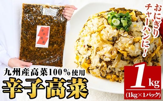 a568-A 九州産辛子高菜1kg(1kg×1パック)【九州新進】姶良市 国産 九州産 たかな 漬物 漬け物 ご飯のお供 おかず おつまみ おにぎり 常温 常温保存 2263888 - 鹿児島県姶良市