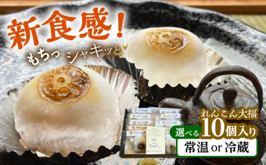 れんこん大福10個入り 冷蔵 菓子 和菓子 大福 愛西市 / 茶菓専科ひなた [AECO003-1]