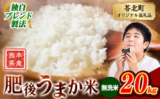 米  熊本県産 肥後うまか米 20kg 無洗米 精米 こめ  コメ お米 おこめ ブレンド米《9月下旬-11月上旬頃出荷》熊本県産  コメ お米 おこめ 2270604 - 熊本県苓北町