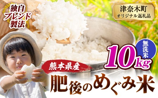 無洗米 熊本県産 ブレンド米 肥後のめぐみ米 10kg 熊本県産 ふるさと納税 精米 米 こめ ふるさとのうぜい コメ お米 おこめ《9月下旬-11月上旬頃出荷》 2270359 - 熊本県津奈木町