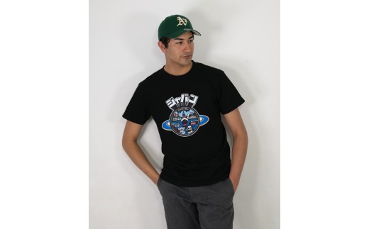 四日市市 マンホールTシャツ 黒 サイズL 895181 - 三重県四日市市