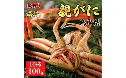 1073.【2025年11月発送】鳥取県産 特撰 親がに 姿【セコガニ】（茹）【訳あり】100g 10杯