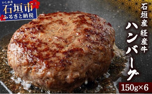 【2025年10月発送】石垣産経産牛ハンバーグ150g×6/箱