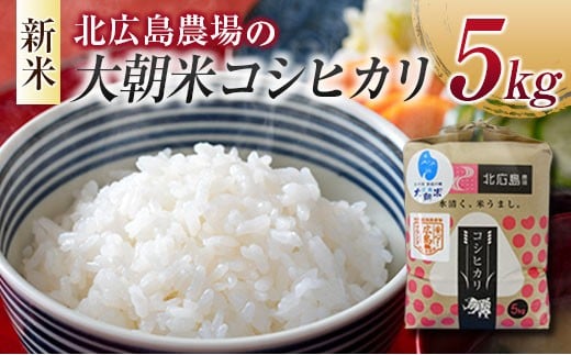 ≪新米予約≫ 北広島農場 特別栽培米 大朝米コシヒカリ 精米5kg 2025年産米 米どころ北広島町のおいしいお米 10月中旬発送_NI083_002
