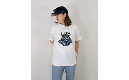 四日市市 マンホールTシャツ 白 サイズM 895177 - 三重県四日市市