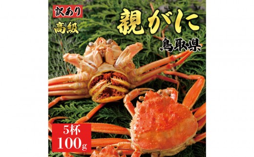 1071.【2025年11月発送】鳥取県産 特撰 親がに 姿【セコガニ】（茹）【訳あり】100g 5杯