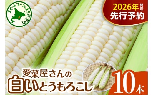 [先行受付][2026年7月下旬〜8月中旬頃配送]北海道十勝芽室町 とうもろこし 10本 ホワイト種 me002-005c-26