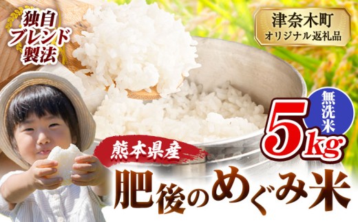 無洗米 熊本県産 ブレンド米 肥後のめぐみ米 5kg 熊本県産 ふるさと納税 精米 米 こめ ふるさとのうぜい コメ お米 おこめ《9月下旬-11月上旬頃出荷》 2270357 - 熊本県津奈木町