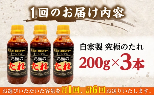 自家製 究極のたれ 200g×3本 セット 手作り 焼き肉のタレ 野菜炒め 焼き肉 調味料 オリジナル タレ 焼肉 定期便