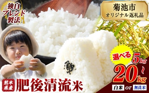 無洗米 も選べる 熊本県産 肥後清流米 5kg 10kg 15kg 20kg 定期便 も選べる 熊本県産 ふるさと納税 無洗米 白米 精米 米 こめ ふるさとのうぜい コメ お米 おこめ[9月下旬-11月上旬頃出荷]