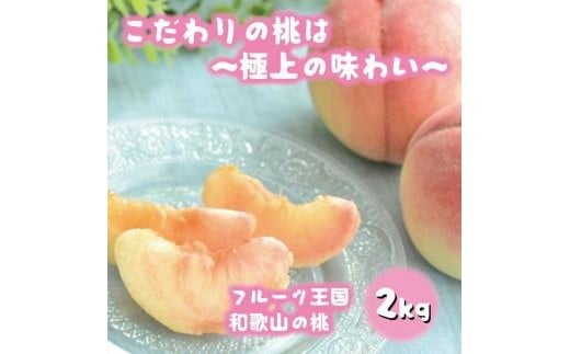 フルーツ王国 和歌山 の 桃 約2kg（fr-06）_ 先行予約 2026年6月中旬から7月下旬発送［MS107］ 939105 - 和歌山県九度山町